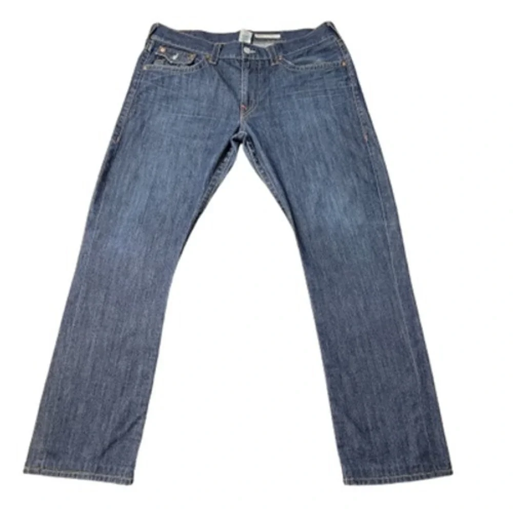 True Religion Jeans Mens 40 Ricky Straight Leg Made in USA Originals Denim Pants